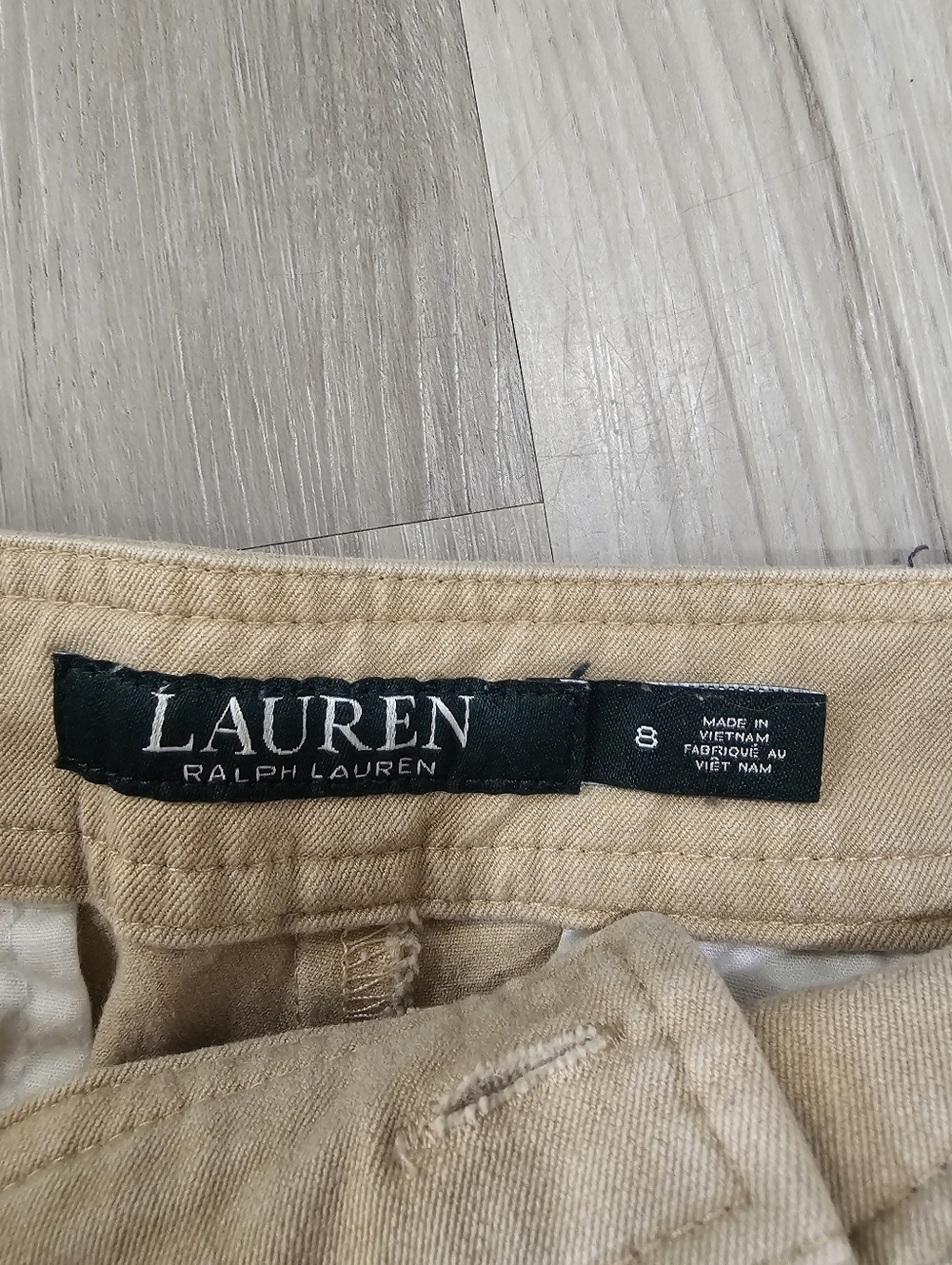 🟣3 For $51🟣 Lauren Ralph Lauren Women's Tan Modern Straight Pants - Picture 4 of 4